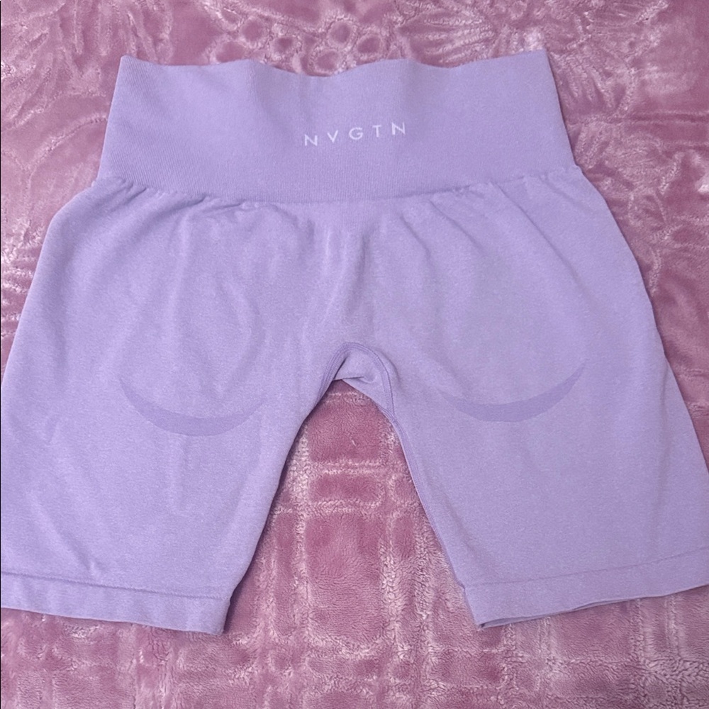 NVGTN Lavender High-Waist Biker Shorts